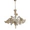 Venetian Transparent and Gold Murano Style Glass Chandelier with Flowers and Leaves from Simoeng, Image 1