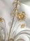 Venetian Transparent and Gold Murano Style Glass Chandelier with Flowers and Leaves from Simoeng 8