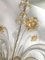 Venetian Transparent and Gold Murano Style Glass Chandelier with Flowers and Leaves from Simoeng, Image 8
