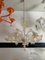 Venetian Transparent and Gold Murano Style Glass Chandelier with Flowers and Leaves from Simoeng 12