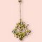 Italian Tole Flower Chandelier, 1960s, Image 8