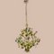 Italian Tole Flower Chandelier, 1960s 9