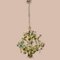 Italian Tole Flower Chandelier, 1960s 11