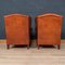 20th Century Dutch Sheepskin Leather Wingback Chairs, Set of 2, Image 5