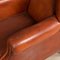 20th Century Dutch Sheepskin Leather Wingback Chairs, Set of 2, Image 23