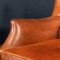 20th Century Dutch Sheepskin Leather Wingback Chairs, Set of 2 20
