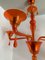 Lichtdurchlässiger Kronleuchter aus orangefarbenem Glas von Simoeng 6