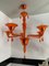 Lichtdurchlässiger Kronleuchter aus orangefarbenem Glas von Simoeng 9