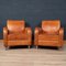 20th Century Dutch Leather Club Chairs, Set of 2 2