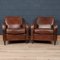 20th Century Dutch Leather Club Chairs, Set of 2 2