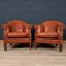 20th Century Dutch Leather Club Chairs, Set of 2 2