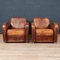 20th Century Dutch Leather Club Chairs, Set of 2 3