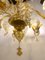 Lámpara de araña veneciana de cristal de Murano transparente y ámbar con flores y hojas de Simoeng, Imagen 8