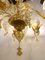 Venetian Transparent and Amber Murano Style Glass Chandelier with Flowers and Leaves from Simoeng 8