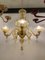 Venetian Transparent and Amber Murano Style Glass Chandelier with Flowers and Leaves from Simoeng 3