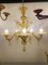 Venetian Transparent and Amber Murano Style Glass Chandelier with Flowers and Leaves from Simoeng 9