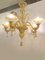 Venetian Transparent and Amber Murano Style Glass Chandelier with Flowers and Leaves from Simoeng 2