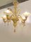 Venetian Transparent and Amber Murano Style Glass Chandelier with Flowers and Leaves from Simoeng, Image 2