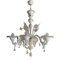 Milky and Gold Murano Glass Chandelier with Flowers and Leaves from Simoeng, Image 1