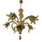 Amber Murano Glass Chandelier with Flowers and Leaves from Simoeng, Image 1