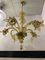 Bernsteinfarbener Murano Glas Kronleuchter mit Blumen und Blättern von Simoeng 3