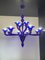 Lámpara de araña de cristal de Murano azul de Simoeng, Imagen 12