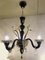 Venetian Black and Gold Murano Style Glass Chandelier with Flowers and Leaves from Simoeng 2