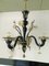 Venetian Black and Gold Murano Style Glass Chandelier with Flowers and Leaves from Simoeng 6