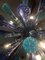 Murano Glas Sputnik Kronleuchter mit blauen Lufttropfen und Kromo Metallrahmen von Simoeng 9