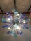 Murano Glas Sputnik Kronleuchter mit blauen Lufttropfen und Kromo Metallrahmen von Simoeng 7