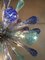 Lustre Sputnik en Verre de Murano avec Gouttes d'Air Bleues et Cadre en Métal Kromo de Simoeng 8