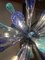 Murano Glas Sputnik Kronleuchter mit blauen Lufttropfen und Kromo Metallrahmen von Simoeng 10