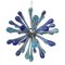 Murano Glas Sputnik Kronleuchter mit blauen Lufttropfen und Kromo Metallrahmen von Simoeng 12