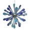 Murano Glass Sputnik Chandelier with Blue Air Drops and Kromo Metal Frame from Simoeng 12