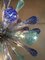 Murano Glas Sputnik Kronleuchter mit blauen Lufttropfen und Kromo Metallrahmen von Simoeng 3