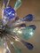 Murano Glass Sputnik Chandelier with Blue Air Drops and Kromo Metal Frame from Simoeng 3