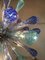 Murano Glas Sputnik Kronleuchter mit blauen Lufttropfen und Kromo Metallrahmen von Simoeng 6