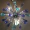 Lampadario Sputnik in vetro di Murano con gocce blu e struttura in metallo Kromo di Simoeng, Immagine 2