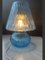 Hellblaue Murano Glas mit Ballotton Lampe von Simoeng 2