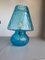Hellblaue Murano Glas mit Ballotton Lampe von Simoeng 9