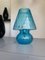 Hellblaue Murano Glas mit Ballotton Lampe von Simoeng 7