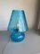 Hellblaue Murano Glas mit Ballotton Lampe von Simoeng 5