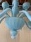 Matter hellblauer Murano Glas Kronleuchter von Simoeng 7