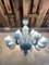 Matter hellblauer Murano Glas Kronleuchter von Simoeng 2