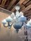 Matter hellblauer Murano Glas Kronleuchter von Simoeng 4