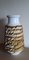 Vase en Céramique Émaillée Blanche avec Décor en Relief Jaune-Marron de Carstens, 1970s 1