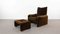 Maralunga Sofa and Armchair by Vico Magistretti for Cassina with Coronado Stool by Afra & Tobia Scarpa for B&B Italia, Set of 3, Image 6