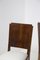 Art Deco Walnut and Cotton Chairs, 1920s, Set of 2, Image 2