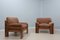 Walnut Armchairs from Mobil Girgi, 1970s, Set of 2 1