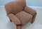 Walnut Armchairs from Mobil Girgi, 1970s, Set of 2 3